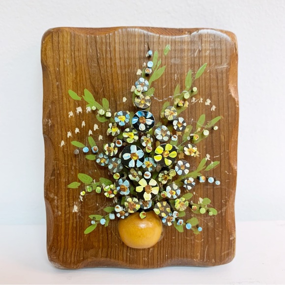 Vintage Nails Flower Floral Wood Tapping Art Decor Set - Picture 4 of 6